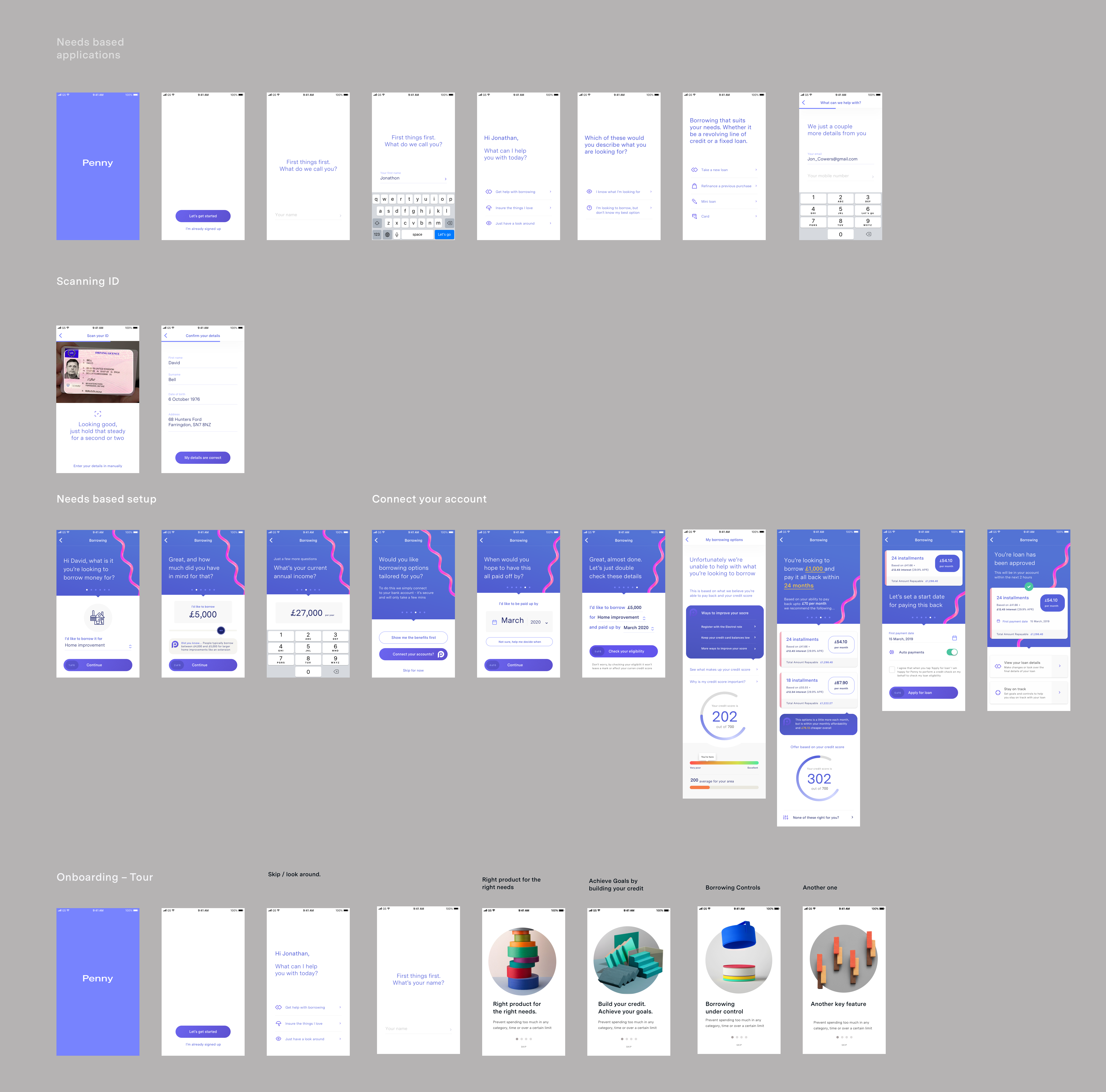 Journey 2 onboarding flow for Penny